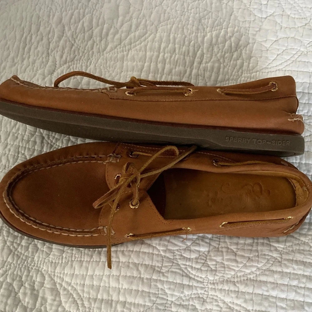 Sperry Gold Cup Brown Leather Boat Shoes, 11